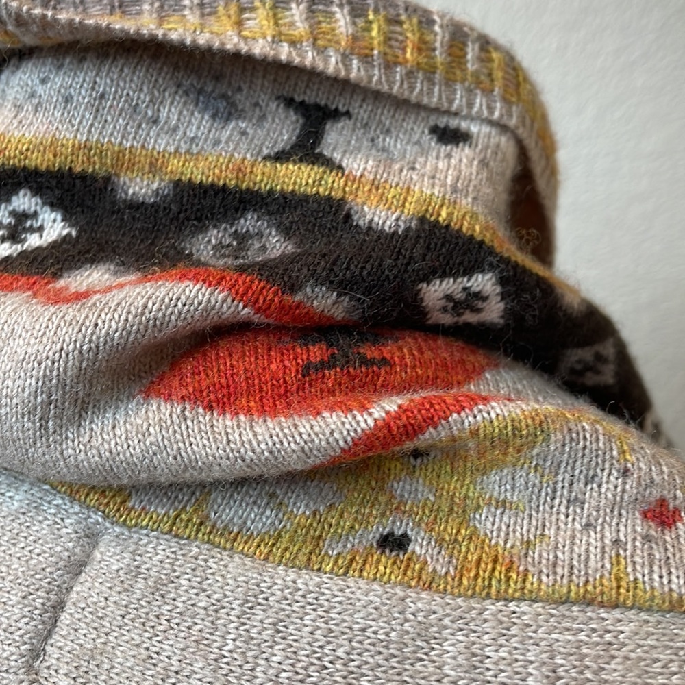 Anthropologie boho western rustic cardigan sweater sparrow medium size - Picture 6 of 8